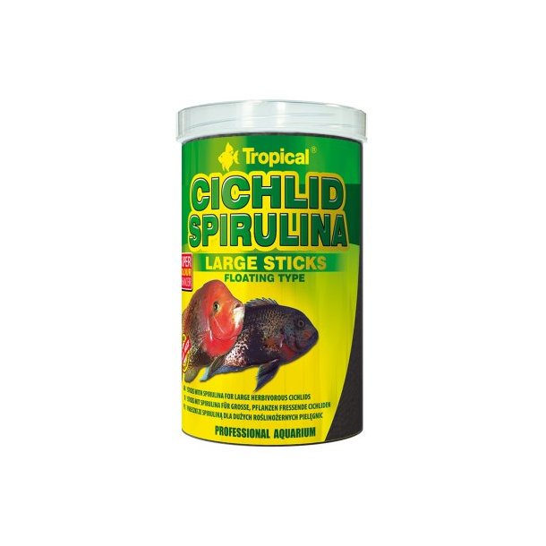 Tropical Cichlid Spirulina Large sticks 1 liter